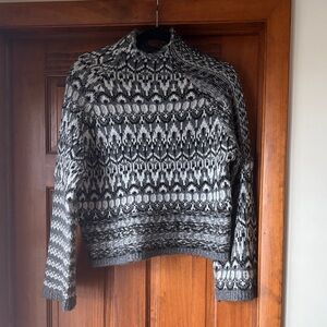 Steve Madden Black and White Patterned Women's Sweater